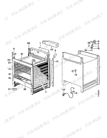 Взрыв-схема плиты (духовки) Nestor Martin 554G10-1 - Схема узла Oven equipment